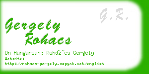 gergely rohacs business card